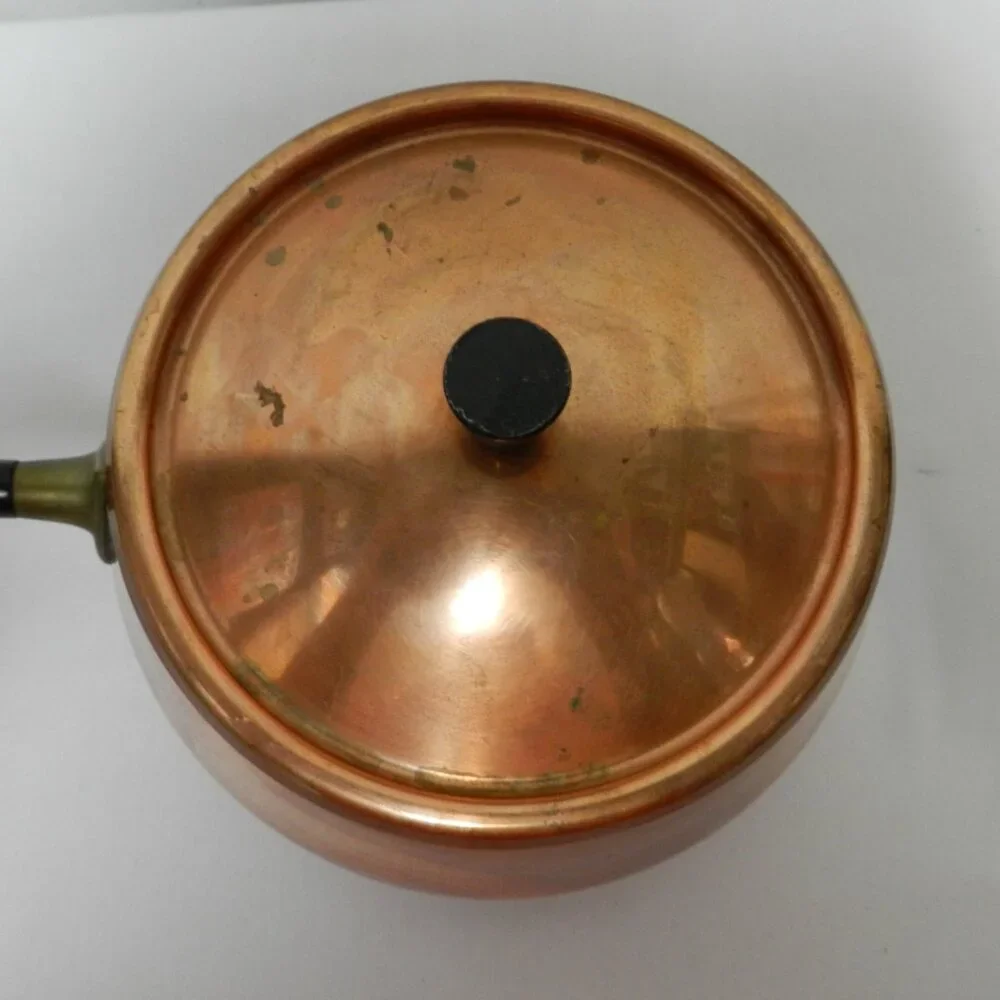Culinox Copper Vintage Mid Century Modern Spring Fondue Pot w/ Stand Switzerland